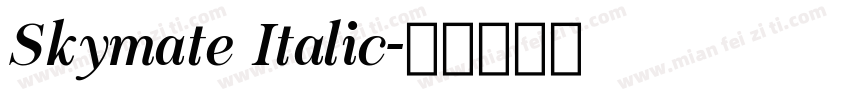 Skymate Italic字体转换